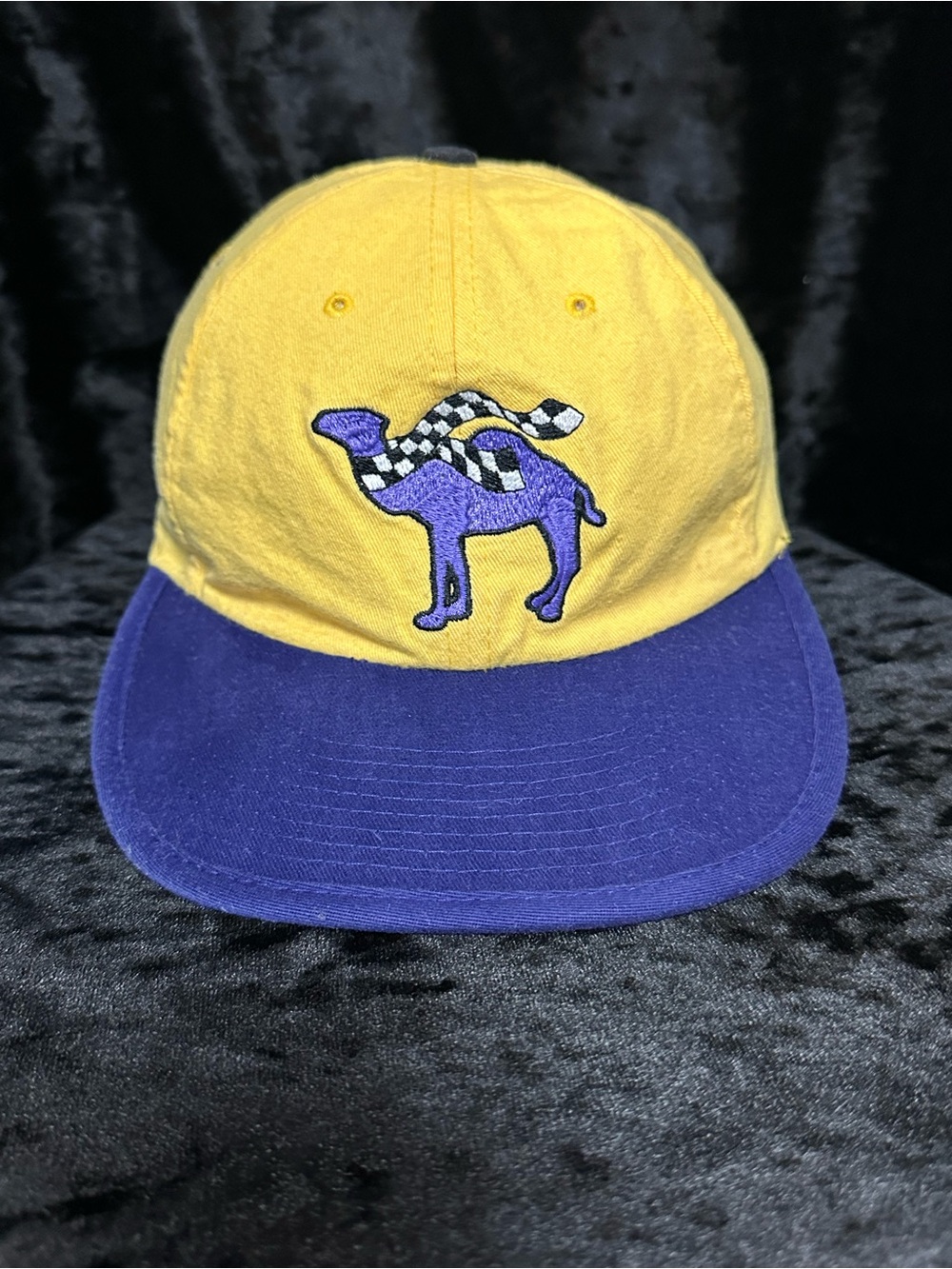 Vtg 90s Smoking Joe CAMEL Cigarettes Racing Cap Hat Reversible Hat Double Hatter